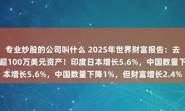 专业炒股的公司叫什么 2025年世界财富报告：去年全球2340万人拥有超100万美元资产！印度日本增长5.6%，中国数量下降1%，但财富增长2.4%